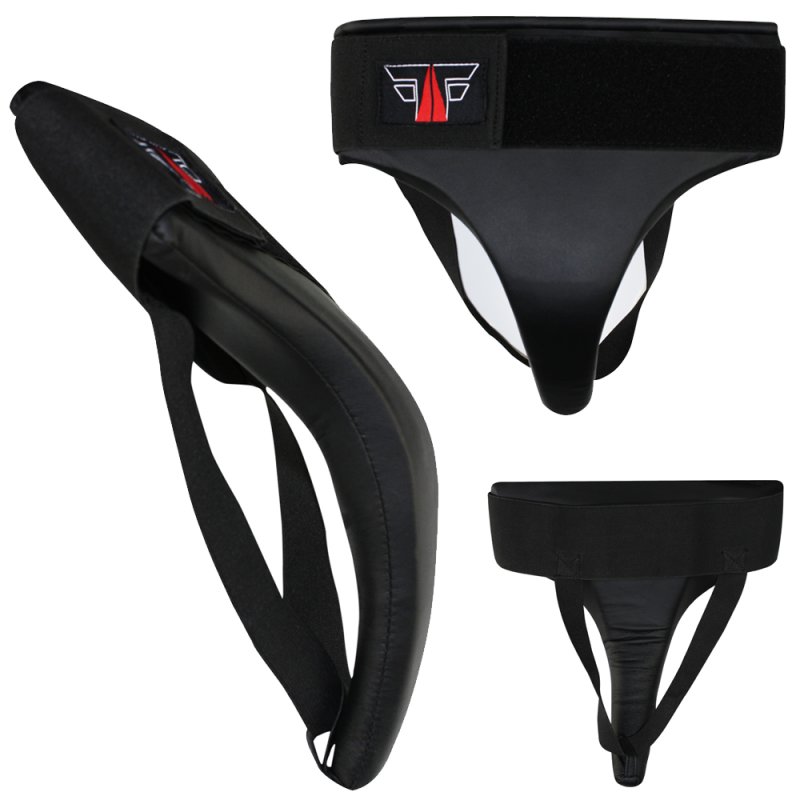 FOX-FIGHT Tiefschutz Damen aus PU Leder M - schwarz