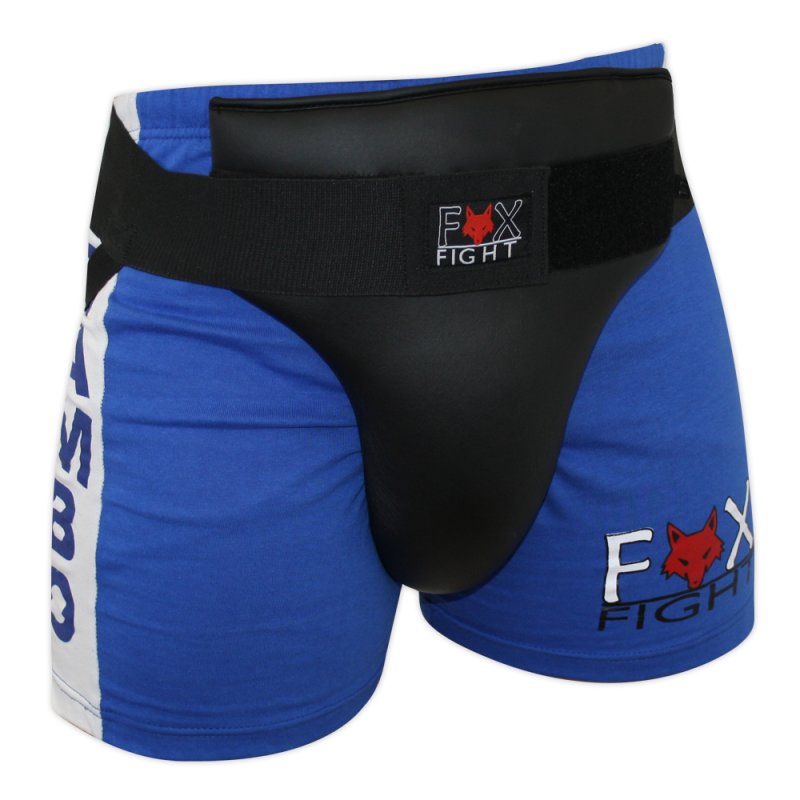 FOX-FIGHT Tiefschutz Herren aus PU Leder L / XL - schwarz