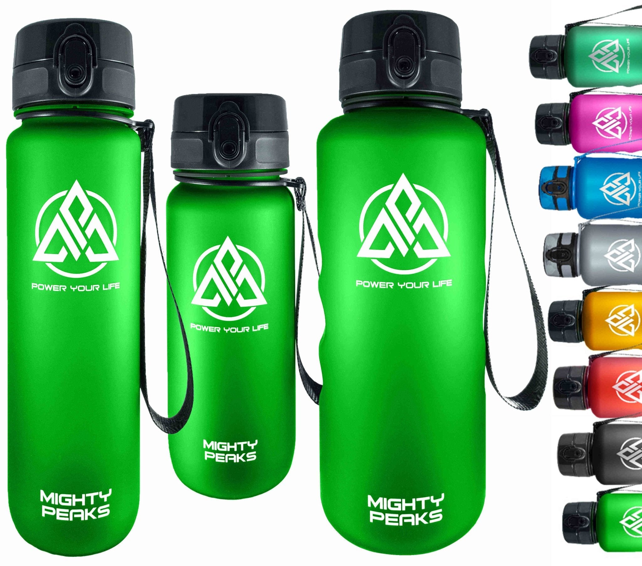 Tritan Sport-Trinkflasche BPA frei + Fruchtsieb + Kohlensäure geeignet - MIGHTY PEAKS