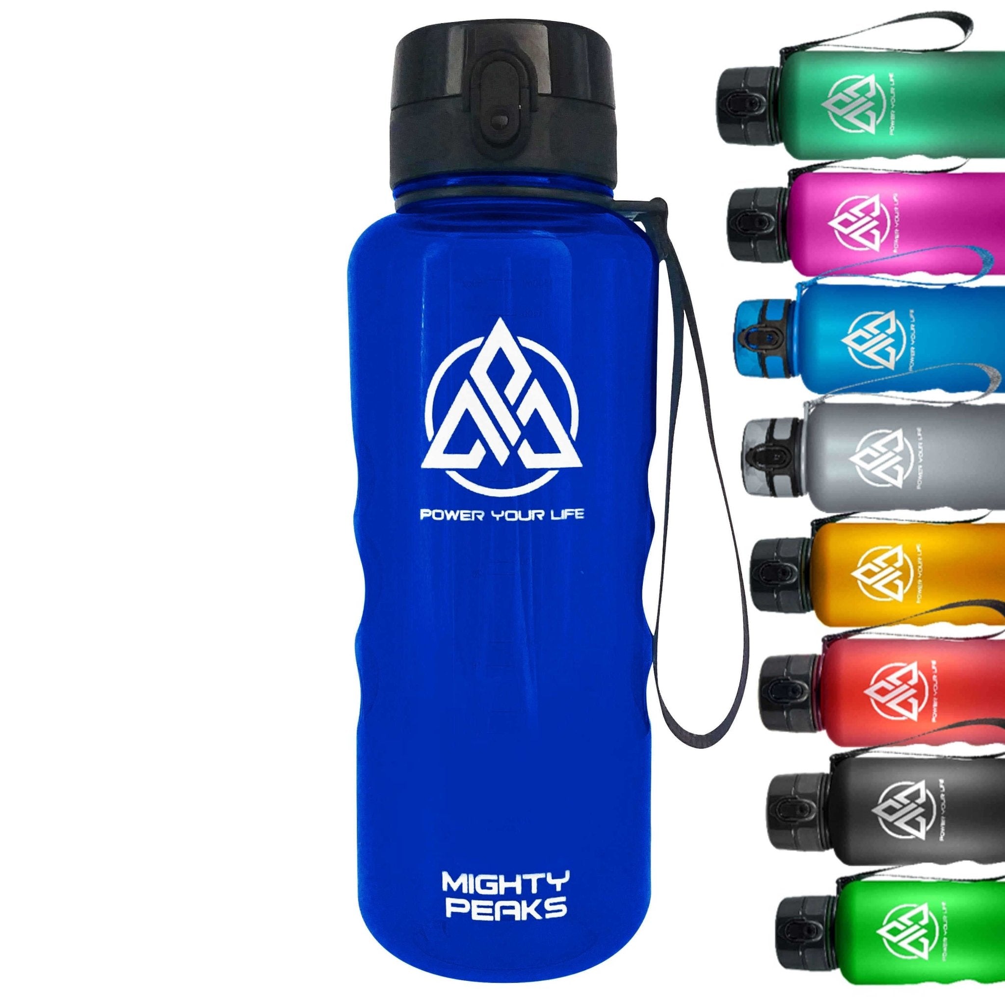 Tritan Sport-Trinkflasche BPA frei + Fruchtsieb + Kohlensäure geeignet in matt und crystal (transparent) - MIGHTY PEAKS