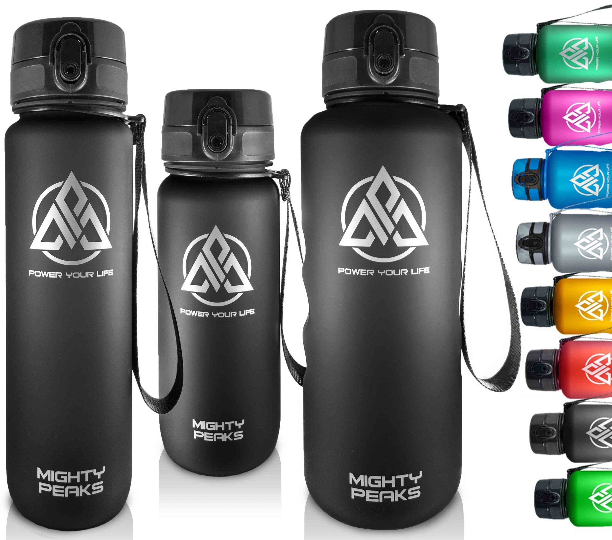 Tritan Sport-Trinkflasche BPA frei + Fruchtsieb + Kohlensäure geeignet - MIGHTY PEAKS