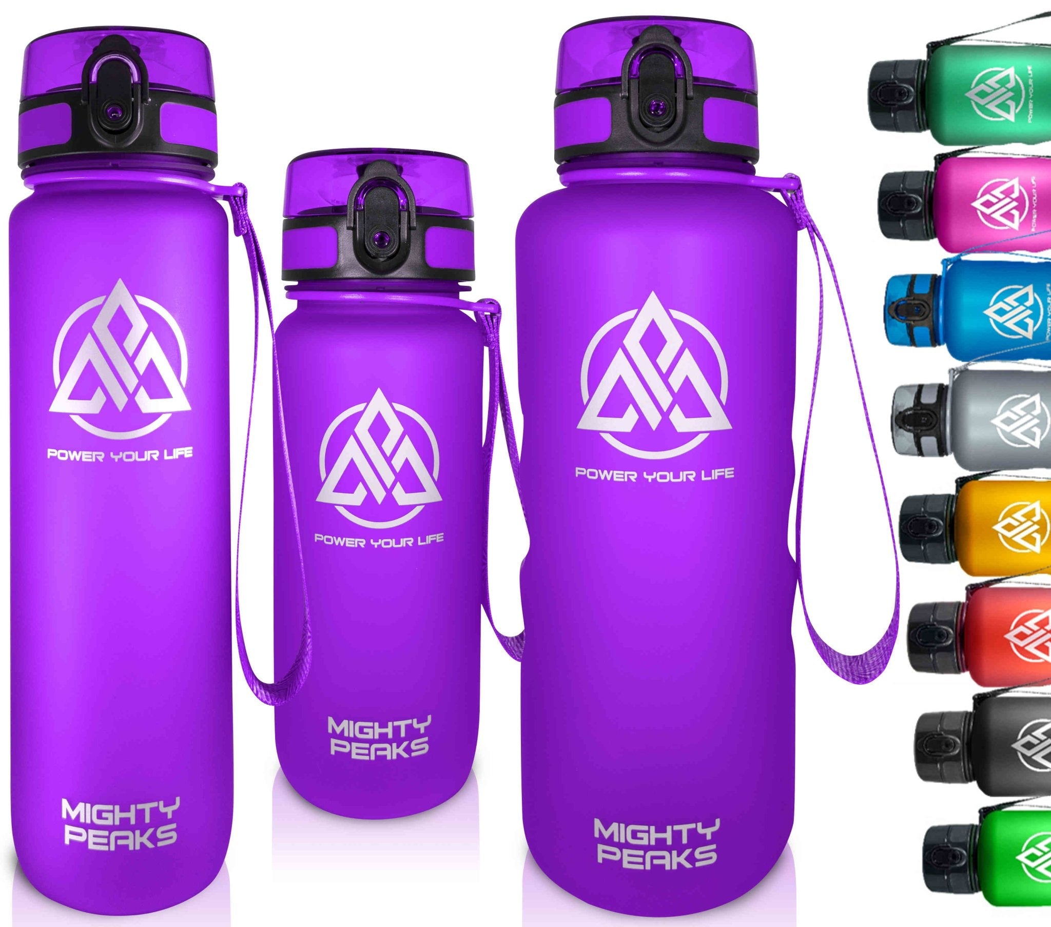 Tritan Sport-Trinkflasche BPA frei + Fruchtsieb + Kohlensäure geeignet - MIGHTY PEAKS