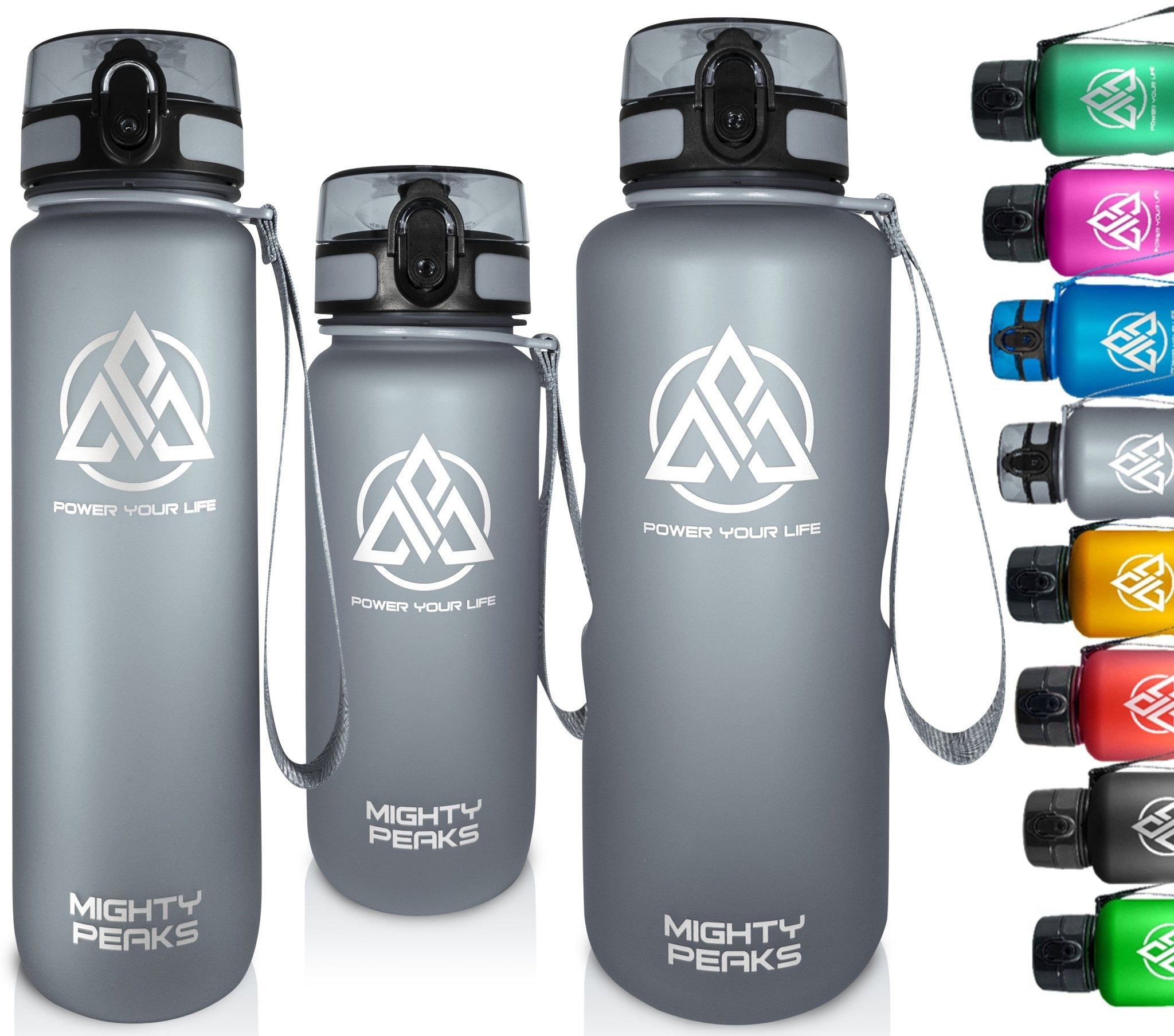 Tritan Sport-Trinkflasche BPA frei + Fruchtsieb + Kohlensäure geeignet - MIGHTY PEAKS