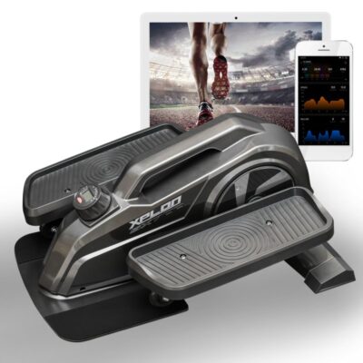 XPLON Elliptical Mini Heimtrainer Beintrainer Pedaltrainer für zuhause 8 Stufen Bluetooth & App-Steuerung