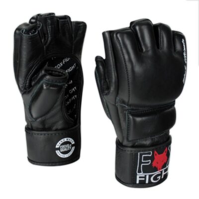 FOX-FIGHT BLACK ULTIMATE MMA Handschuhe aus echtem Leder XL - schwarz