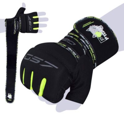 FOX-FIGHT GS7 Gel Trainingshandschuhe aus Neopren L schwarz / lime