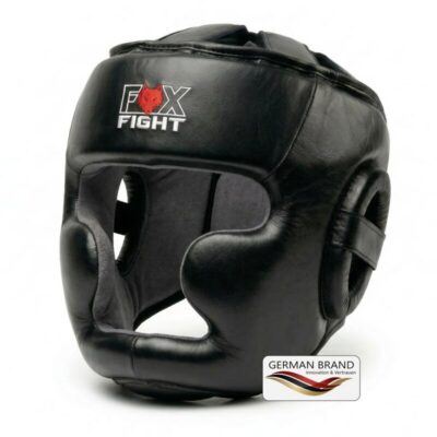 FOX-FIGHT PRO Kopfschutz Full Face aus echtem Leder