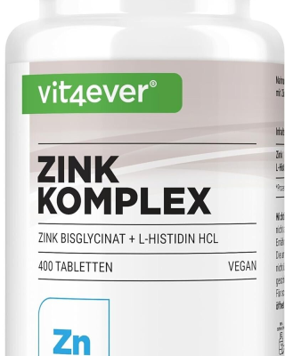 Vit4ever Zink Komplex Zinkbisglycinat & L-Histidin