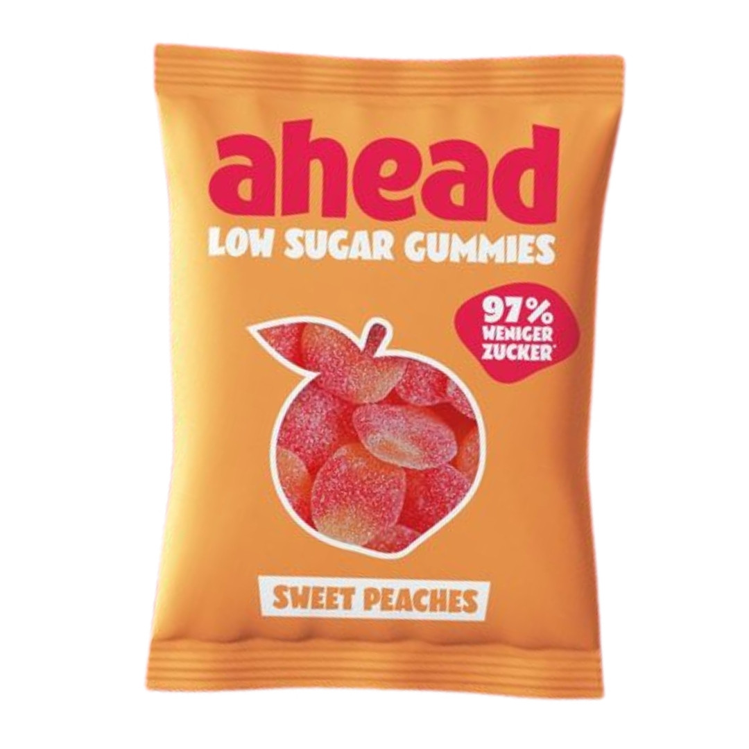 ahead Gummies Low Sugar - 1 x 50g Tüte Sweet Peaches