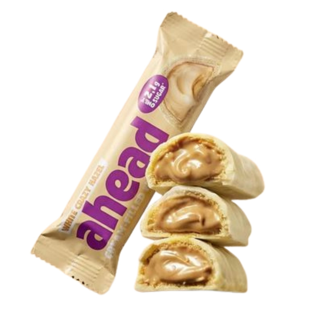 ahead Wafer Bar - 1 x 30g Riegel White Crazy Hazel