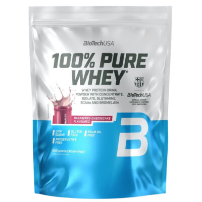 BioTech USA 100% Pure Whey 900g Raspberry Cheesecake