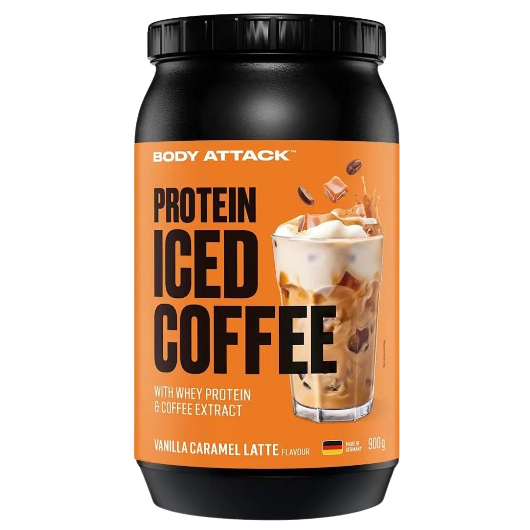 Body Attack Protein Iced Coffee - 900g Vanilla Caramel Latte