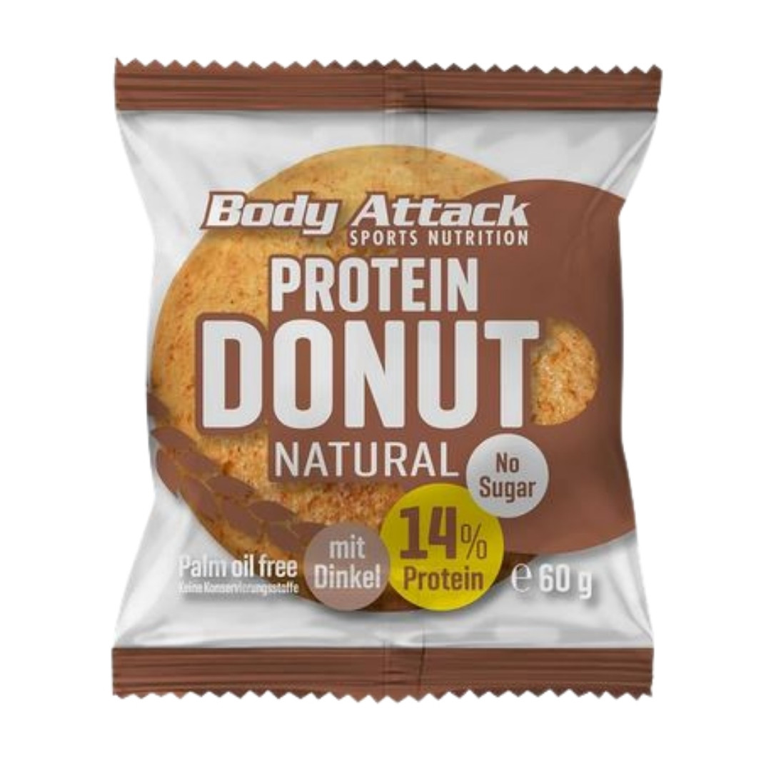 Body Attack Protein Donut - 1 x 60g Donut Natural