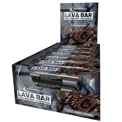 IronMaxx Lava Bar - 18 x 40g Riegel im Karton (MHD-Ware) Dark Cookie (MHD: 28/05/2026)