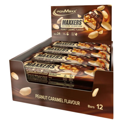 IronMaxx Maxxers - 12x49g Riegel im Karton (MHD-Ware) Peanut Caramel (MHD: 30/06/2026)