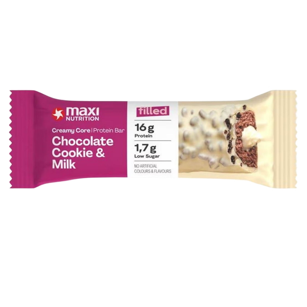 Maxi Nutrition Creamy Core Protein Bar - 1 x 45g Riegel Chocolate Cookie & Milk