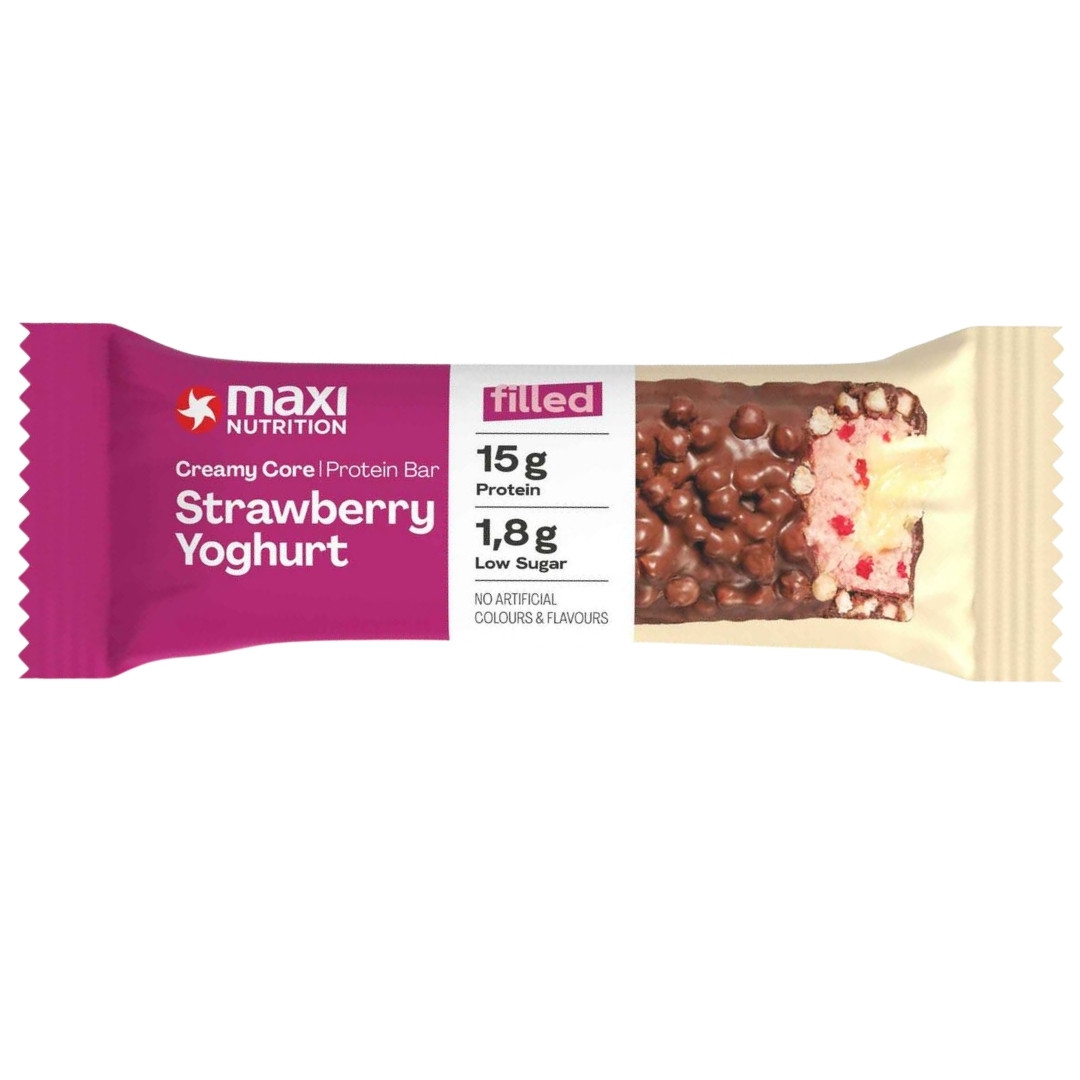 Maxi Nutrition Creamy Core Protein Bar - 1 x 45g Riegel Strawberry Yoghurt