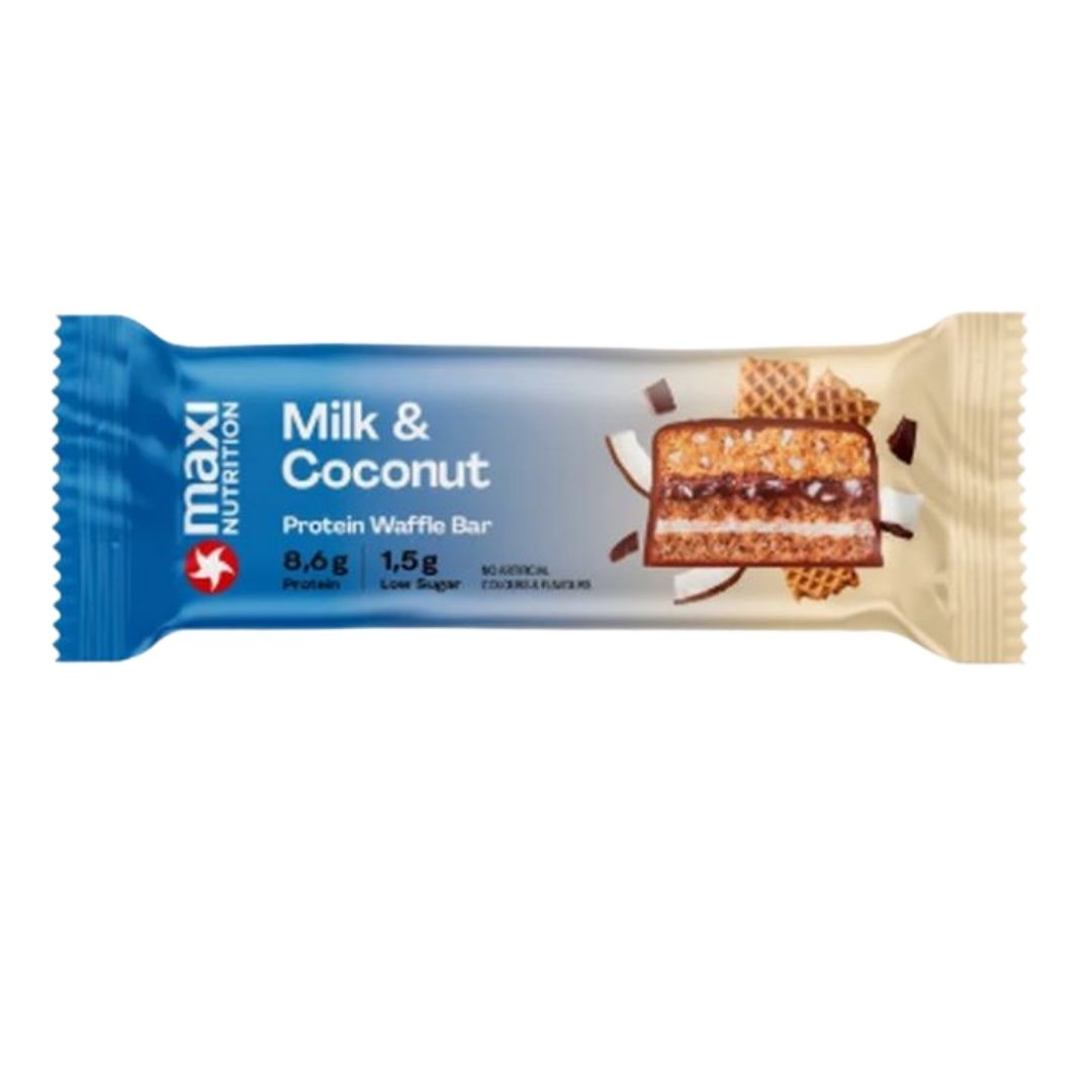 Maxi Nutrition Protein Waffle Bar - 1 x 39g Riegel Milk & Coconut