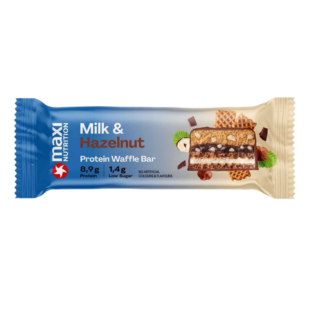 Maxi Nutrition Protein Waffle Bar - 1 x 39g Riegel Milk & Hazelnut