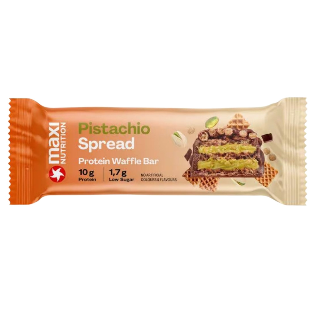 Maxi Nutrition Protein Waffle Bar - 1 x 39g Riegel Pistachio Spread
